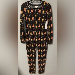 NWT Shosho waffle knit novelty Christmas dog print onesie. Size Large